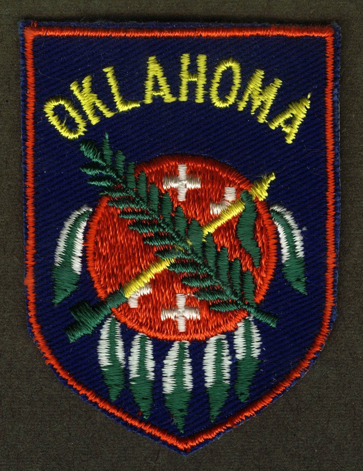 Primary image for VINTAGE OKLAHOMA EMBROIDERED CLOTH SOUVENIR TRAVEL PATCH