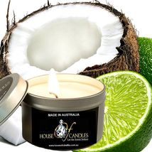Coconut &amp; Lime Eco Soy Wax Scented Tin Candles, Vegan Friendly, Hand Poured - £11.92 GBP+