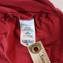 George Crewneck Men's Long Sleeve Red Cotton T-Shirt L (42-44) image 4