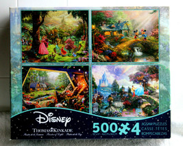 Thomas Kinkade Disney Dreams Collection 500 Piece Puzzle Multi-Pack 4 in 1 - $13.86