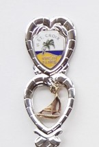 Collector Souvenir Spoon Virgin Islands St. Croix Beach Palm Sailboat Charm - £7.83 GBP