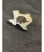 Texas Armadillo Lapel Pin – Gold &amp; White State Outline Souvenir Pin - $11.96 CAD