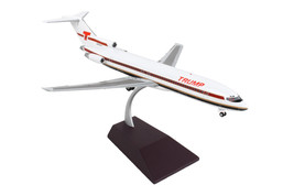 Boeing 727-200 Commercial Aircraft &quot;Trump Shuttle&quot; White with Red Stripes &quot;Gemin - £100.83 GBP