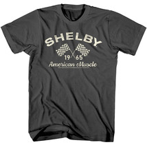 Shelby American Muscle 1965 Men&#39;s T Shirt Checkered Flags Racing Car Car... - £22.38 GBP+