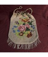 HUGE 1917 Dated Beaded Flapper Purse Floral Fringe Crocheted Top Excelle... - €514,97 EUR