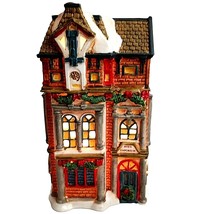 Vintage Lighted Christmas Village House Ryes Emporium Rite Aid Ceramic 7.5&quot; - £28.93 GBP