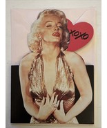 Marilyn Monroe With Hearts XOXO 1992 Fold Out &amp; Open Greeting Card Porta... - £10.36 GBP