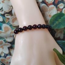 Burmese Natural Blood Amber Bead Bangle/Bracelet | Unique Design | 18k W... - $139.51