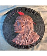 Antique Cast Iron Indian Point Fox Lake Illinois IL Indian Head Art Wall... - $262.91 CAD