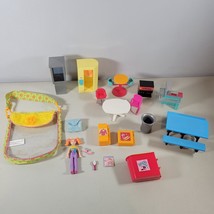 Polly Pocket Lot As Shown Doll and Furniture and Bag - $17.54