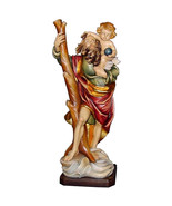 Saint Christopher Wooden Statue, Life size Saint Sacred Religious Statues,  - $1,503.80