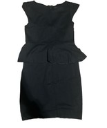Alice &amp; Olivia Dress Women’s 2 Black Victoria Peplum Pencil Cap Sleeve S... - $391.64 MXN