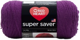 Red Heart Super Saver Yarn-Dark Orchid - £15.39 GBP