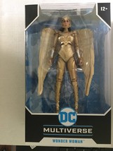 NEW McFarlane Toys DC Multiverse Wonder Woman Gal Gadot 1984 Golden Armor 7&#39;&#39; Ac - £29.19 GBP