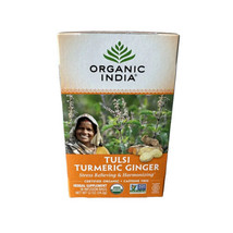 Organic India Tulsi Turmeric Ginger Tea Herbal Tea 18 Count Pack of 1 Bo... - $12.38