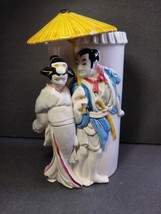 Vintage TasteSetter Sigma Vase – Kabuki Oval Rare Japanese Asian 3D Umbr... - $755.52 MXN