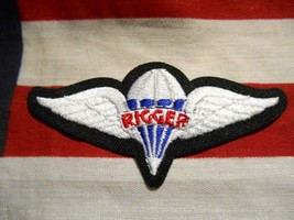 US ARMY PARACHUTE RIGGER AIRBORNE COLOR PATCH - $7.00