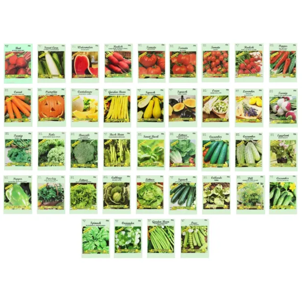 Set Of 40 Heirloom Vegetable Seeds Food Survival Emergency Plants Garden - £51.11 GBP