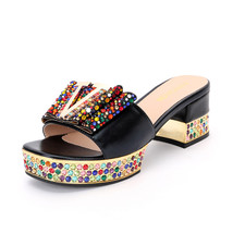 Hot Selling New Arrivals Decorated With Rhinestone Shoes  African Design Matchin - £78.65 GBP