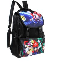 Mario Backpack Flying Star with Luigi Yoshi Wario 17&quot; with adjustable strap - £20.36 GBP