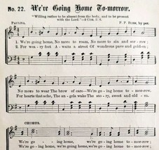 1883 Gospel Hymn We&#39;re Going Home Sheet Music Victorian Religious ADBN1jjj - $19.99