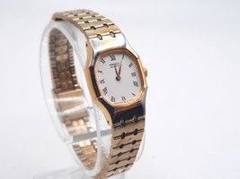 Womens Seiko Watch New Battery Gold Tone Roman Numeral 2Y00-5509 - £31.69 GBP