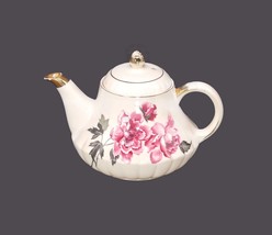 Ellgreave Heatmaster Wood &amp; Sons teapot made England. Pink Chrysanthemums. Flaw. - £55.94 GBP