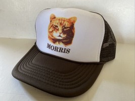 Vintage Morris The Cat Hat 9 Lives Trucker Hat snapback Brown Summer Par... - $17.59
