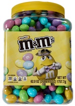 M&amp;M&#39;s Easter Spring Peanut Chocolate Candies Pastel Colors, 62 Ounce - £24.16 GBP