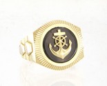 Anchor Men&#39;s Cluster ring 10kt Yellow and White Gold 410954 - $459.00