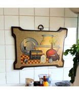 Kirby Retro Kitchen Wood Plaque Wash Tub Pitcher Vase Flowers Candle Che... - $44.38 CAD