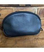 Leather Luxury Cosmetic Bag pebbled quality soft zip top Made in CT, USA... - £30.37 GBP