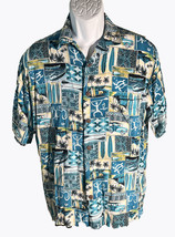 ALOHA HUT Men&#39;s Short Sleeve Button Down Hawaiian Shirt Medium - $7.91