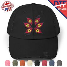 Upper Moon Distressed Cap Hat Demon Slayer Anime Manga Japanese 100% Cotton - $24.99
