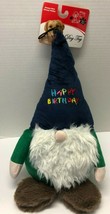 Pet Lou Petlou 13&quot; Happy Birthday Plush 3 Squeaker Gnome Dog Pet Toy - £11.86 GBP