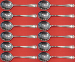 Fairfax by Durgin-Gorham Sterling Silver Cream Soup Spoon Set 12 pieces 6 1/4&quot; - £649.75 GBP