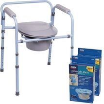 Carex 3-in-1 Folding Bedside Commode - $102.61 CAD