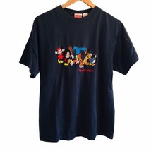 Vtg Walt Disney World Mickey Inc. Blue T-shirt Stitched L Donald Duck Minnie Etc - £37.60 GBP
