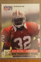 1991 Pro Set Ricky Watters #774 NFL Football Card San Francisco 49ers Rookie RC - £1.99 GBP