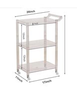 Acrylic Utility Rolling Cart,3-Tier Acrylic Bar Cart with Pulling Handle... - $118.75
