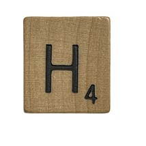 Scrabble Game Piece Letter H Replacement Wood Tile Genuine Standard Edition mq - £3.08 GBP