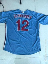 Kyle Schwarber #12 Philadelphia Phillies Throwback Light Blue Stitched J... - $37.18+