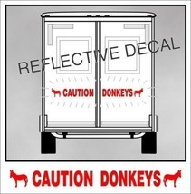 Caution Donkey Reflective Decal Safety Sticker for back of Horse Truck T... - £22.67 GBP