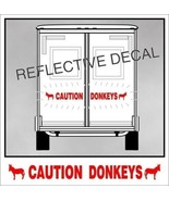 Caution Donkey Reflective Decal Safety Sticker for back of Horse Truck T... - £23.05 GBP