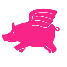 Flying Pig #2 sticker VINYL DECAL Chrysaor Maiora Spera Dream Bigger Whi... - £5.62 GBP