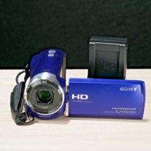 Sony Handycam HDR-CX240 Camcorder Blue w/ Battery + Charger + 32GB SD - $113.80