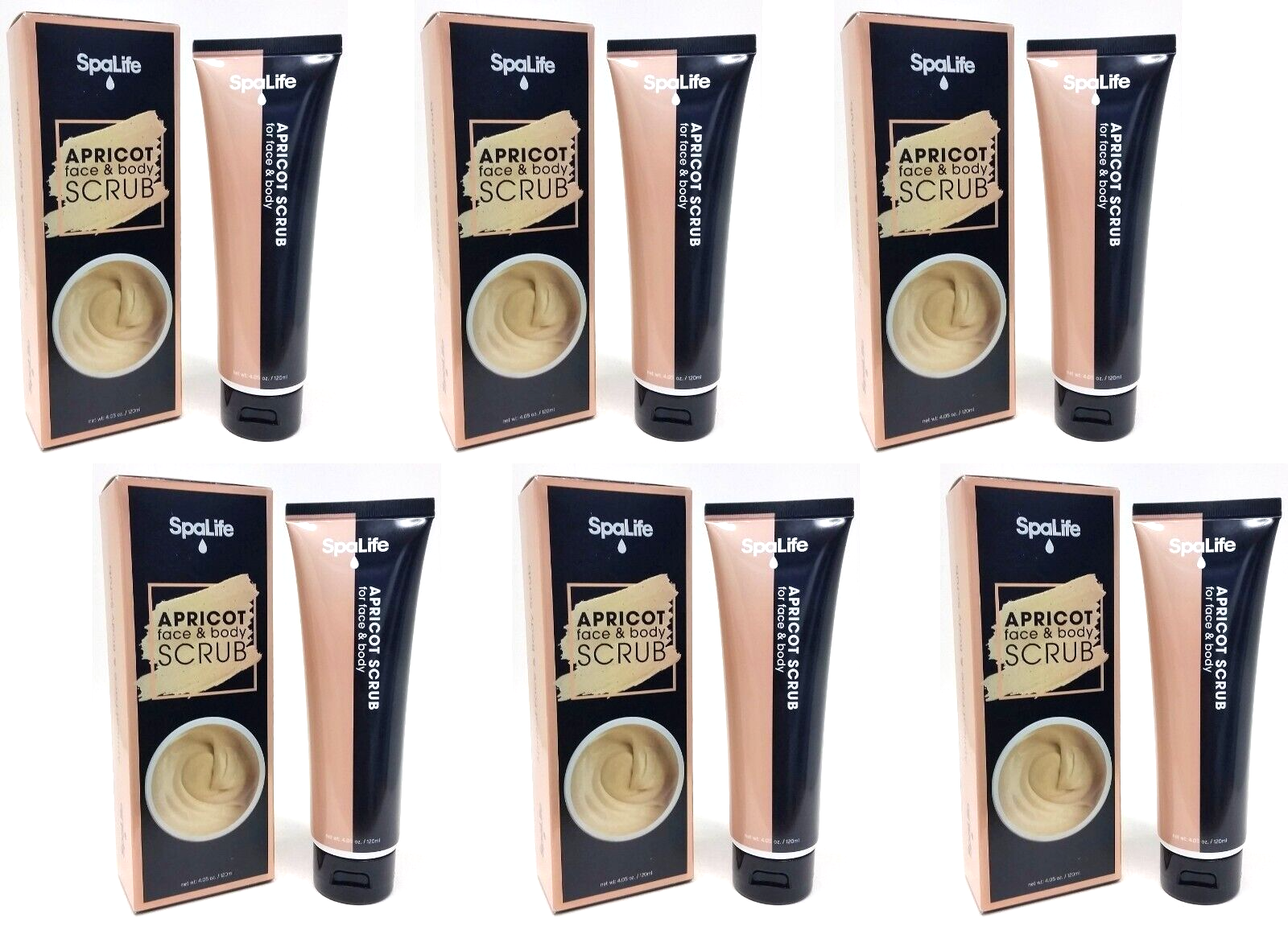 ( LOT 6 ) SpaLife Apricot Face &amp; Body Exfoliating Moisturizing Scrub 4.0... - $39.59