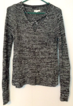 Aeropostale sweater size M women black &amp; white long sleeve - £7.77 GBP