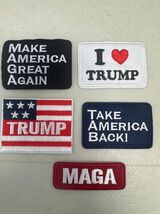 5Pc Patriotic American Flag Iron On Patches Embroidered Sew On Applique - $65.83 MXN