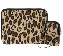 Dennis Basso Faux Fur Tablet and Cell Phone Case in Leopard - £23.24 GBP